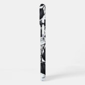 Coque iPhone 16 Plus Black Blant Leaves iPhone 16 case (Côté gauche)