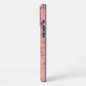 Coque iPhone 16 Plus bleu Abstrait vert et rose (Côté gauche)