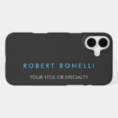 Coque iPhone 16 Plus Bleu gris tendance (Verso Horizontal)