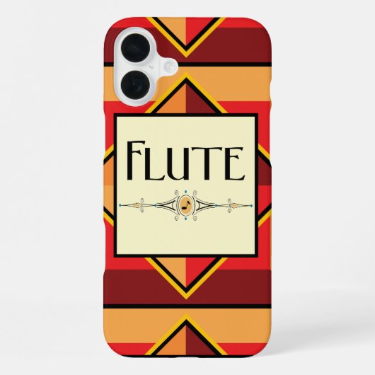 Coque iPhone 16 Plus Bloc décoratif flûte (Verso)