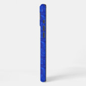 Coque iPhone 16 Plus Blue Paisley (Côté gauche)