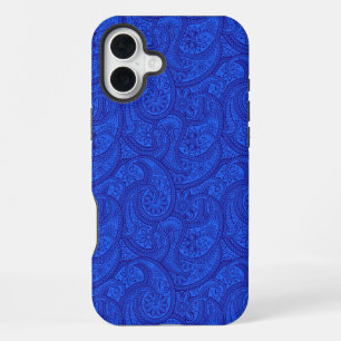Coque iPhone 16 Plus Blue Paisley