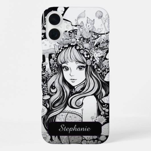 Coque iPhone 16 Plus Bois Enchanté Art de Fée (Verso)