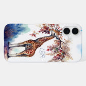 Coque iPhone 16 Plus Boîtier de téléphone de la Giraffe d'aquarelle (Verso Horizontal)