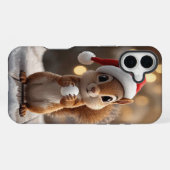Coque iPhone 16 Plus Boîtier iPhone 16 Plus écureuil de Noël mignon (Verso Horizontal)