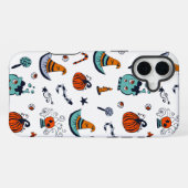 Coque iPhone 16 Plus Boîtier iPhone blanc Halloween mignon et effrayant (Verso Horizontal)