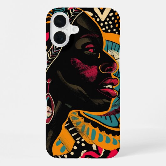 Coque iPhone 16 Plus Boîtier iPhone ethnique africain pour iPhone 16 Pl (Verso)