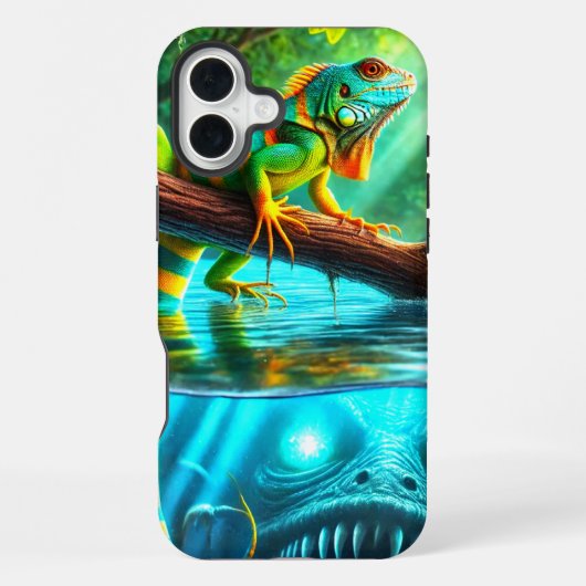 Coque iPhone 16 Plus Boîtier téléphonique Lizard et Monster (Verso)