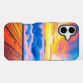 Coque iPhone 16 Plus Boîtier téléphonique Sunset Nuages (Verso Horizontal)