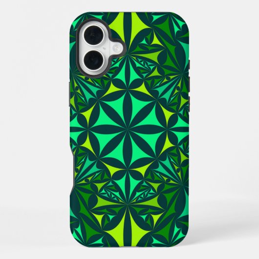 Coque iPhone 16 Plus Bold Gren Kaleidoscope (Verso)