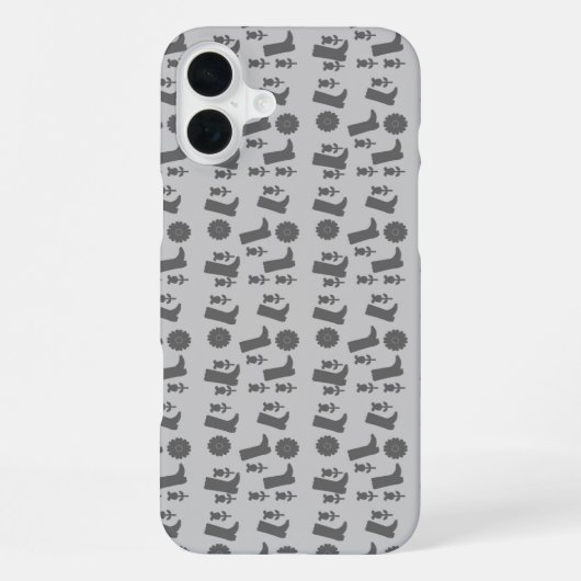 Coque iPhone 16 Plus bottes grises (Verso)