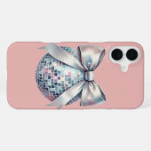 Coque iPhone 16 Plus Boule disco rose (Verso Horizontal)