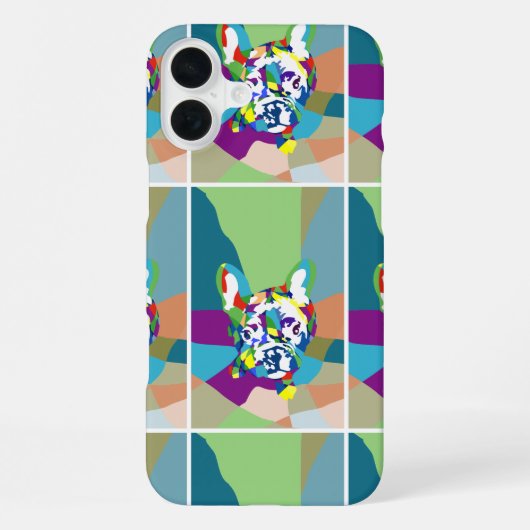 Coque iPhone 16 Plus Bouledogue français assis (Verso)