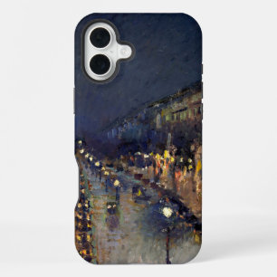 Coque iPhone 16 Plus Boulevard Camille Pissarro Montmartre en soirée