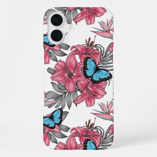 Coque iPhone 16 Plus Bouquet tropical (Verso)