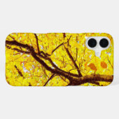 Coque iPhone 16 Plus Branches d'automne - jaune doré (Verso Horizontal)