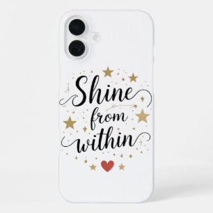 Coque iPhone 16 Plus Briller de l'intérieur - Citation Céleste d'amour