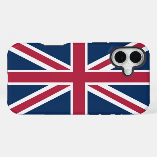 Coque iPhone 16 Plus British flag (Verso Horizontal)