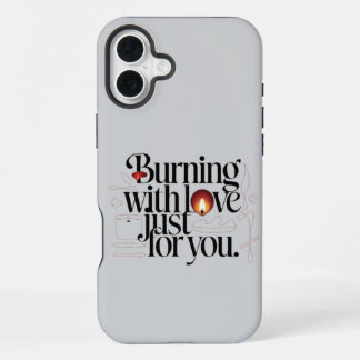 Coque iPhone 16 Plus Brûler avec l'amour juste pour vous - Élégante bou