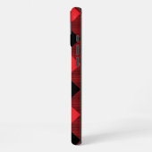 Coque iPhone 16 Plus Buffalo Plaid Red Black Check (Côté gauche)
