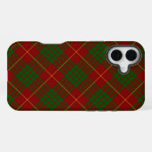 Coque iPhone 16 Plus Cameron tartan rouge vert carreau (Verso Horizontal)