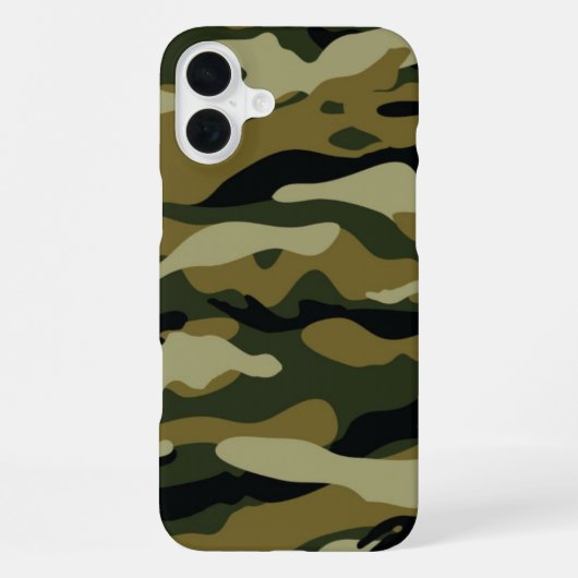 Coque iPhone 16 Plus Camo vert foncé (Verso)