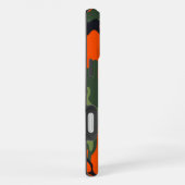 Coque iPhone 16 Plus Camouflage orange vert militaire (Côté droit)