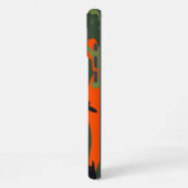 Coque iPhone 16 Plus Camouflage orange vert militaire (Côté gauche)