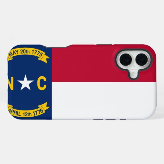 Coque iPhone 16 Plus Caroline du Nord (Verso Horizontal)