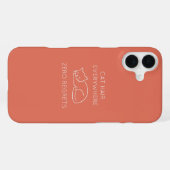 Coque iPhone 16 Plus Cat hair everywhere zero regrets (Verso Horizontal)