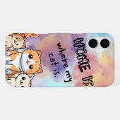 Coque iPhone 16 Plus Cat Phone (Verso Horizontal)