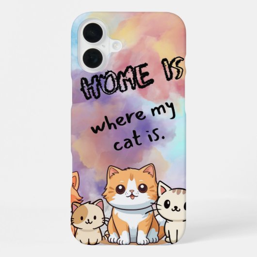 Coque iPhone 16 Plus Cat Phone (Verso)