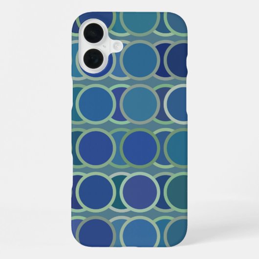 Coque iPhone 16 Plus Cercle Motif bleu (Verso)