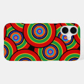 Coque iPhone 16 Plus Cercles et anneaux rétro (Verso Horizontal)