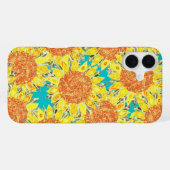 Coque iPhone 16 Plus champ de tournesols (Verso Horizontal)