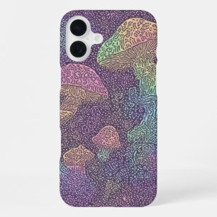 Coque iPhone 16 Plus Champignons Psychédéliques Galaxie - Boîtier IPhon