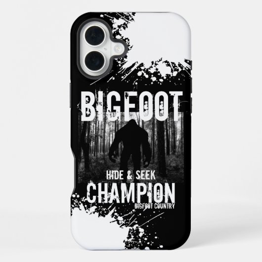 Coque iPhone 16 Plus Champion de cache-cache Bigfoot (Verso)
