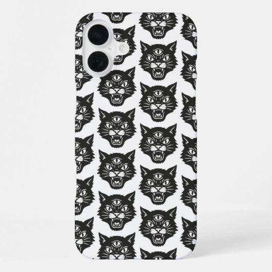 Coque iPhone 16 Plus Chat en colère (Verso)