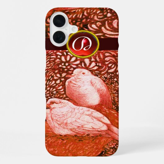 COQUE iPhone 16 PLUS CHÈQUES BLANCS EN MONOGRAM ROUGE (Verso)
