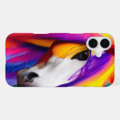 Coque iPhone 16 Plus Cheval Coloré (Verso Horizontal)