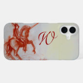 Coque iPhone 16 Plus CHEVALIER FLORENTIN À CHEVAL Monogramme (Verso Horizontal)