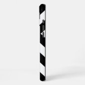 Coque iPhone 16 Plus Chevron noir et blanc (Côté gauche)