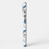 Coque iPhone 16 Plus Chinoiserie Blue Echinacea Pattern (Côté gauche)