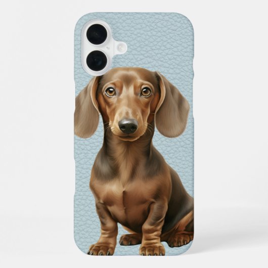 COQUE iPhone 16 PLUS CHIOT DE DOXIE BRUN ADORABLE (Verso)