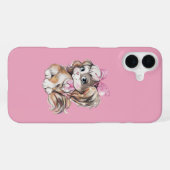 Coque iPhone 16 Plus Chiots (Verso Horizontal)