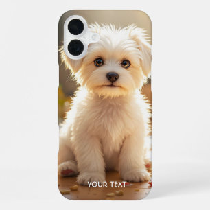 Coque iPhone 16 Plus Chiots Maltais Fantastiques Mignons Heureux