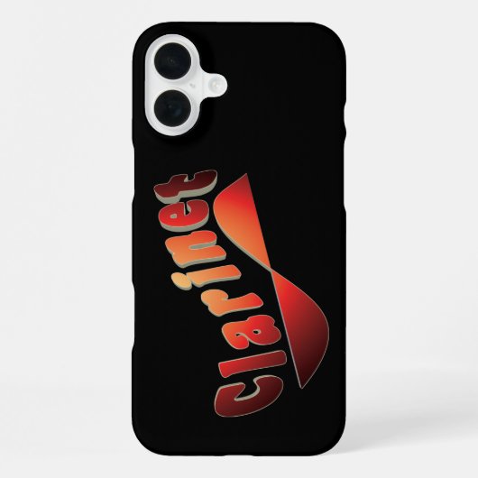 Coque iPhone 16 Plus Clarinette ondulée (Verso)