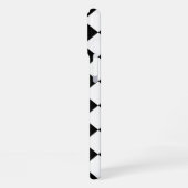 Coque iPhone 16 Plus Classic Diamond noir et blanc Checkers (Côté gauche)