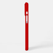 Coque iPhone 16 Plus Classic Red White Racing Stripes Monogramme (Côté gauche)