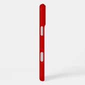 Coque iPhone 16 Plus Classic Red White Racing Stripes Monogramme (Côté droit)